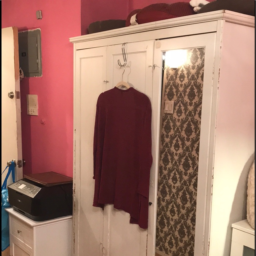 H&M Dark Maroon Loose-fit Cardigan - Picture 8 of 9